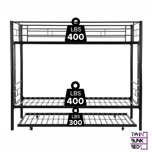 Convertible Triple Metal Bunk Bed