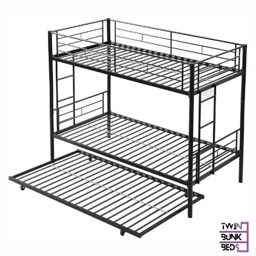 Convertible Triple Metal Bunk Bed