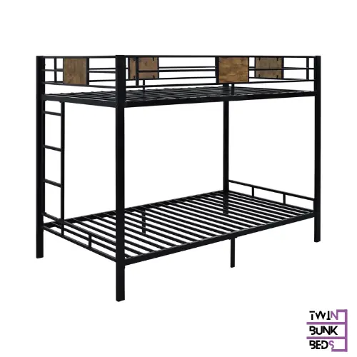 SHA CERLIN Twin Over Twin Metal Bunk Bed