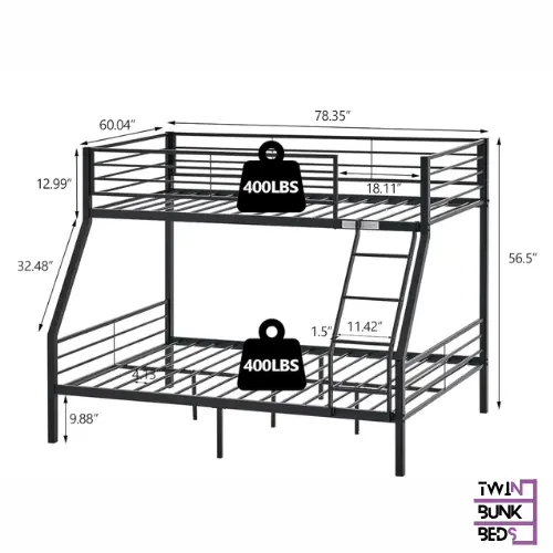 Twin Over Full Bunk Bed With Stairs